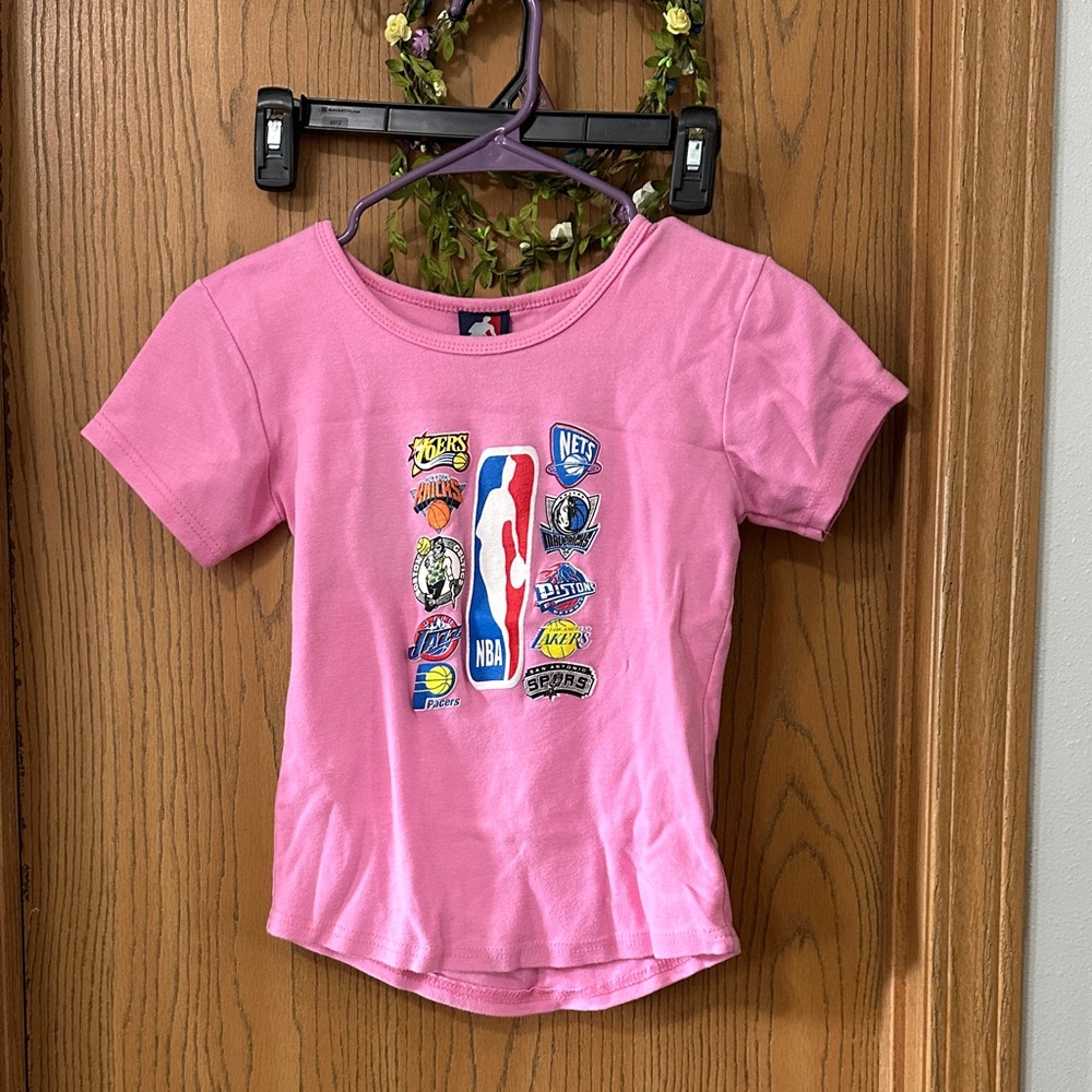 NBA Kids Pink Team Logo T-Shirt